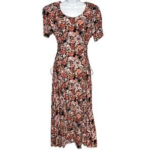 VTG Marnie West 90s Y2K Countrycore Floral Feminine Maxi Dress‎ Womens Sz M